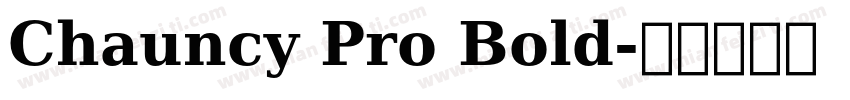 Chauncy Pro Bold字体转换